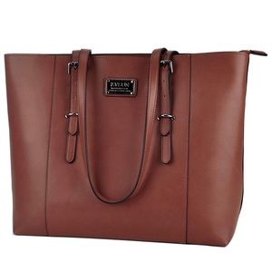 NEW Zysun Laptop Tote Bag Brown